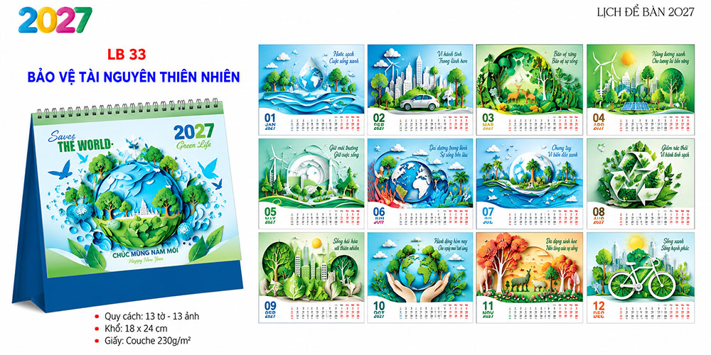 Mẫu lịch để bàn 2027 16