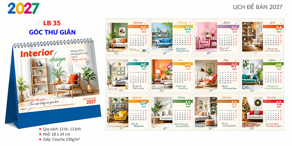 Mẫu lịch để bàn 2027 15