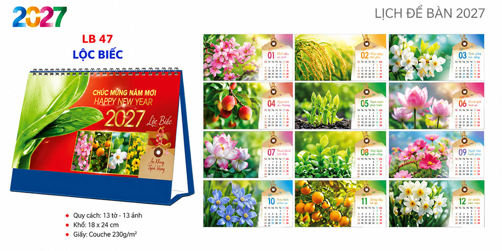 Mẫu lịch để bàn 2027 5