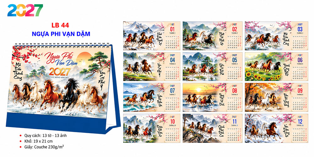 Mẫu lịch để bàn 2027 1