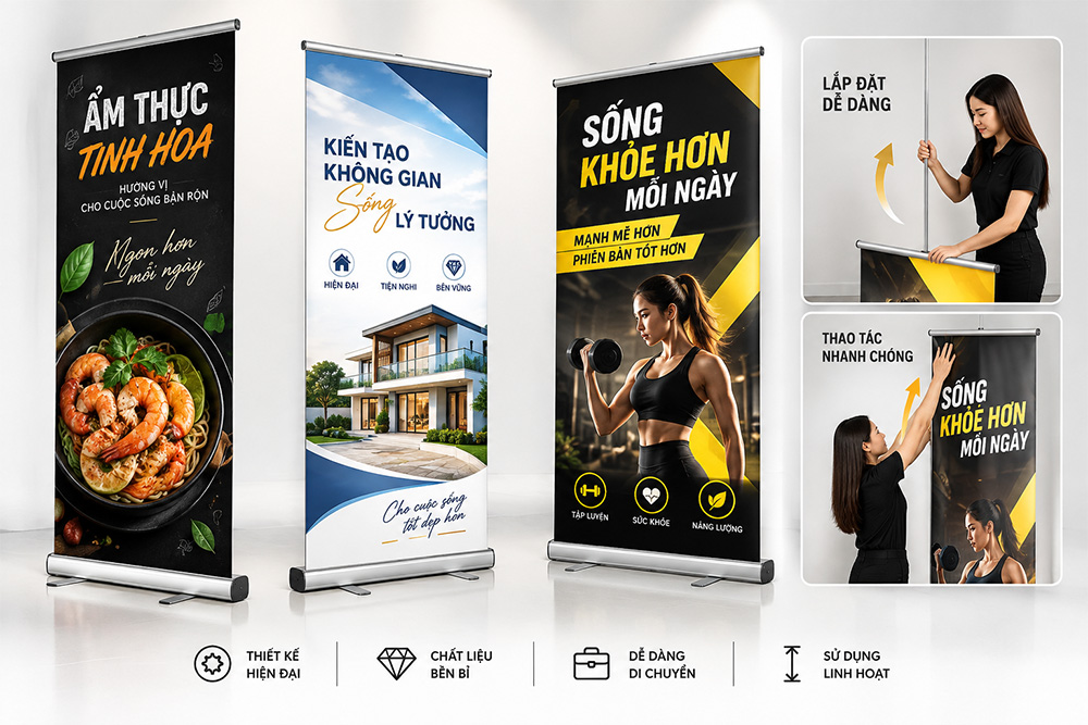 in poster quảng cáo lấy liền