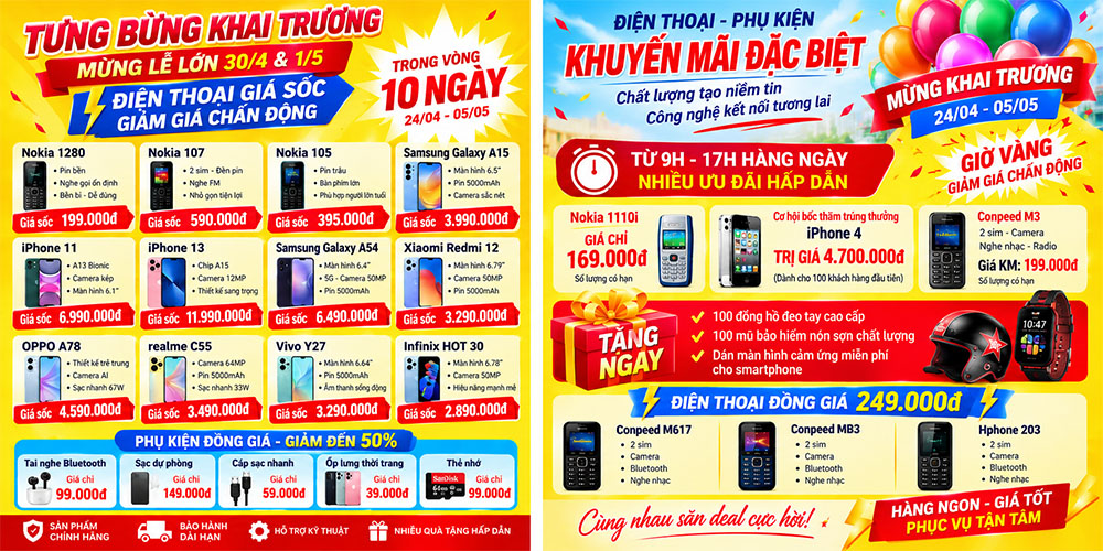 Poster dạng tờ rơi quảng cáo