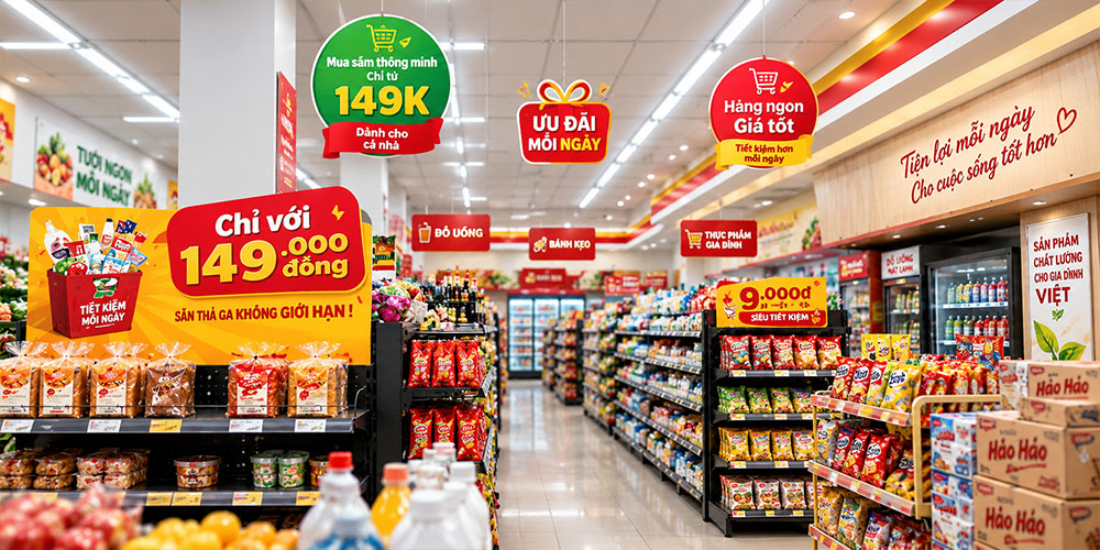 Poster quảng cáo trong siêu thị