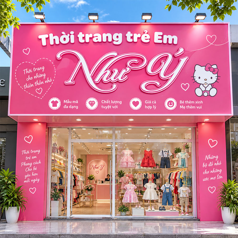 biển bạt shop quần áo