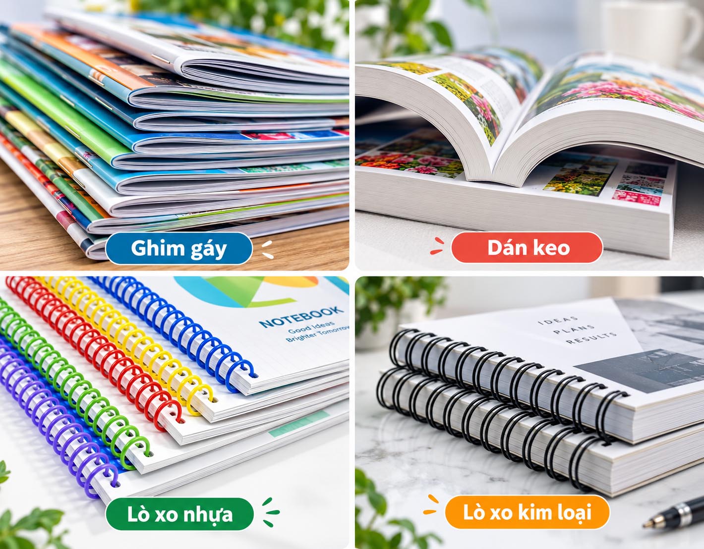 Các loại hình thức gia công sau khi in sách